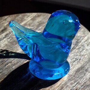 Vintage Sunny Day‎ Bluebird Crystal Figurine Paperweight